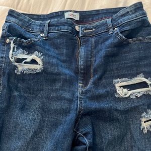 Tommy Hilfiger distressed high waisted skinny jeans